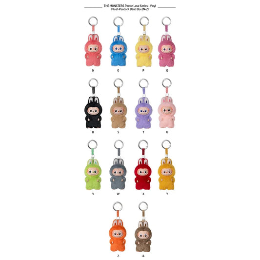 THE MONSTERS Pin for Love Series-Vinyl Plush Pendant Blind Box (A-Z)
