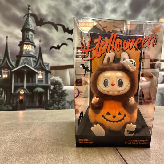 Happy Halloween Party Series-Sitting Pumpkin Vinyl Plush Pendant
