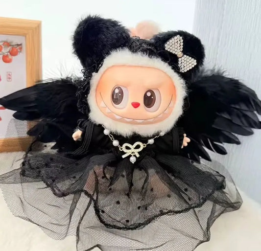 Black Angel Wings 5 piece costume